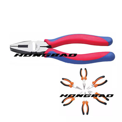 小さい標準的な絶縁された組合せのプライヤーの黄色い低下は造ったErgonomics柔らかいグリップ6" 7" 8"を