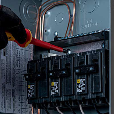 7 12 13場合の細い電気技師が付いている部分1000V PH PZ VDEのスクリュードライバー セットはまっすぐに細長い穴をつけられて絶縁した