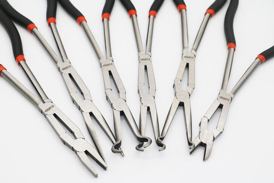 宝石類200mm二重Xの共同まっすぐで特別に長いクリップのための広く長い鼻の平らなプライヤー