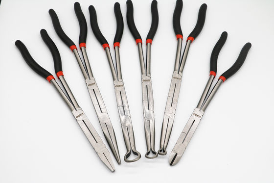 宝石類200mm二重Xの共同まっすぐで特別に長いクリップのための広く長い鼻の平らなプライヤー