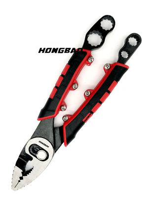5インチのスリップの共同針鼻プライヤーはハンドルの先端上の7 9 12 14mmの組合せのスパナー レンチで止まる