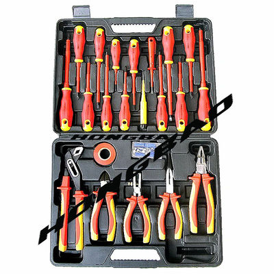 22 PCは快適で柔らかいグリップのハンドル1000V VDEの工具セットAC電気プライヤーを詰める
