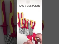 1000V VDEのHandtoolは8インチによって絶縁されるワイヤー除去のプライヤーがひだが付くことをケーブルで通信する200mmを置いた